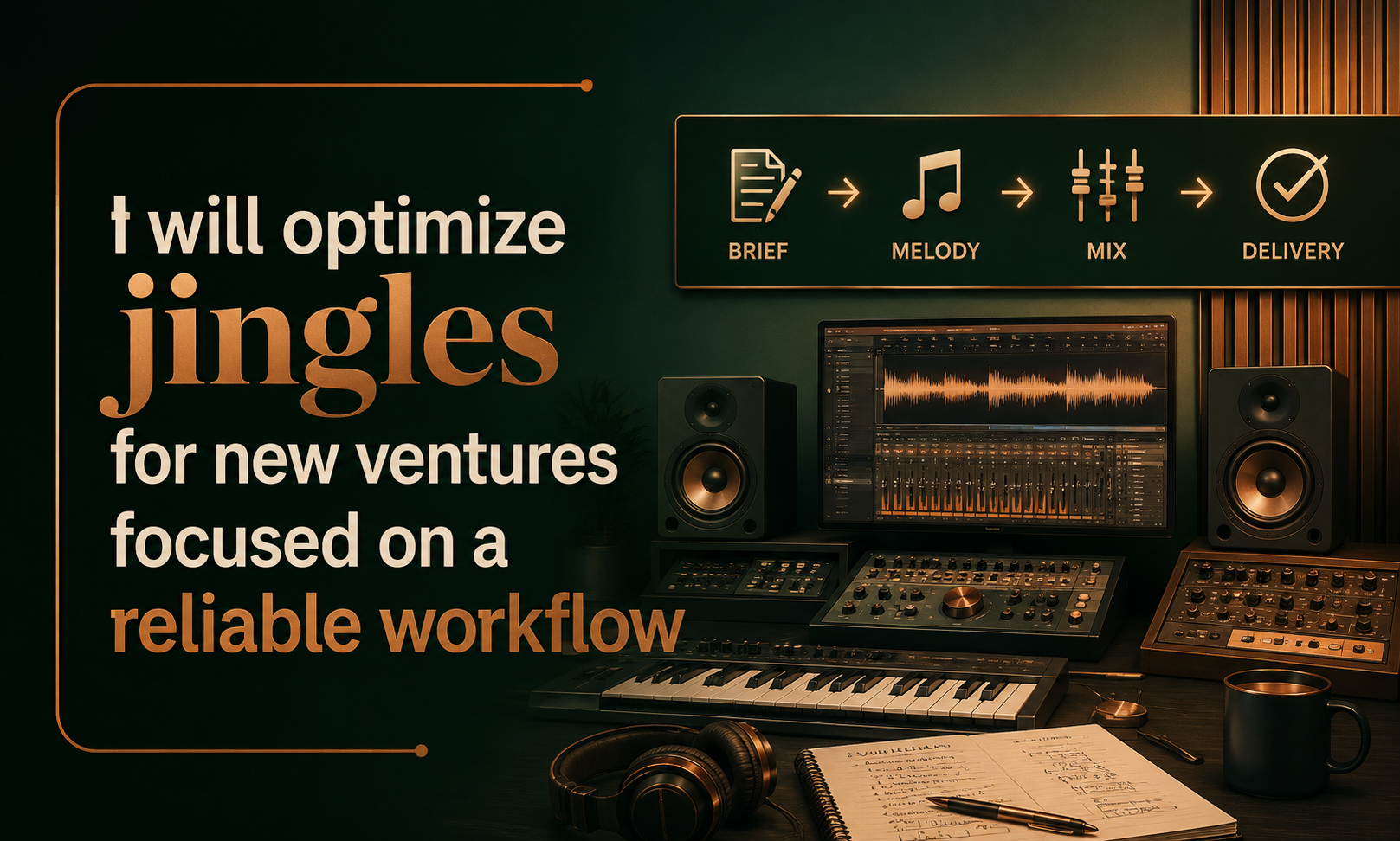 I will optimize jingles for new ventures focused on a reliable workflow
