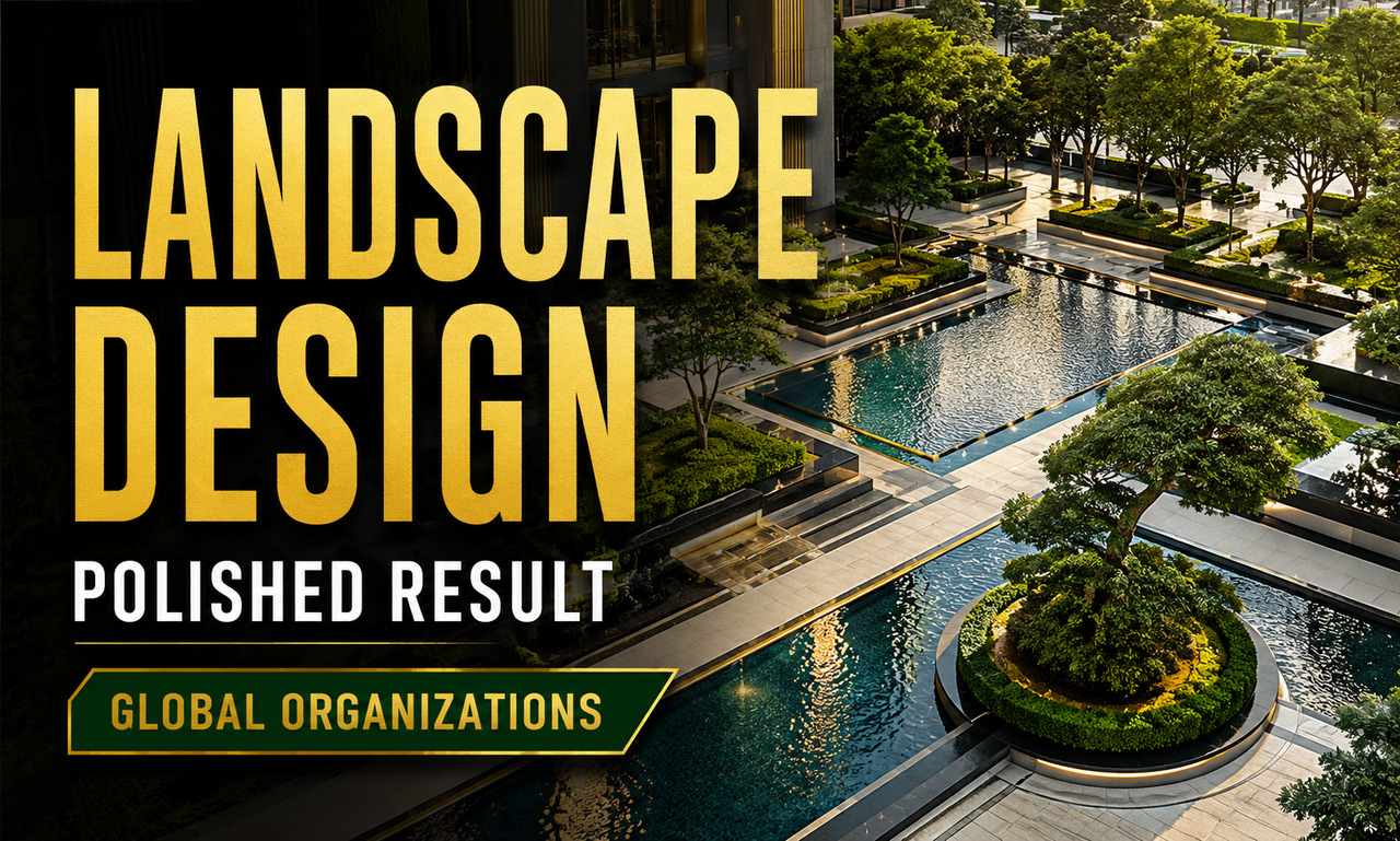 I will optimize landscape design for global organizations focused on a polished result