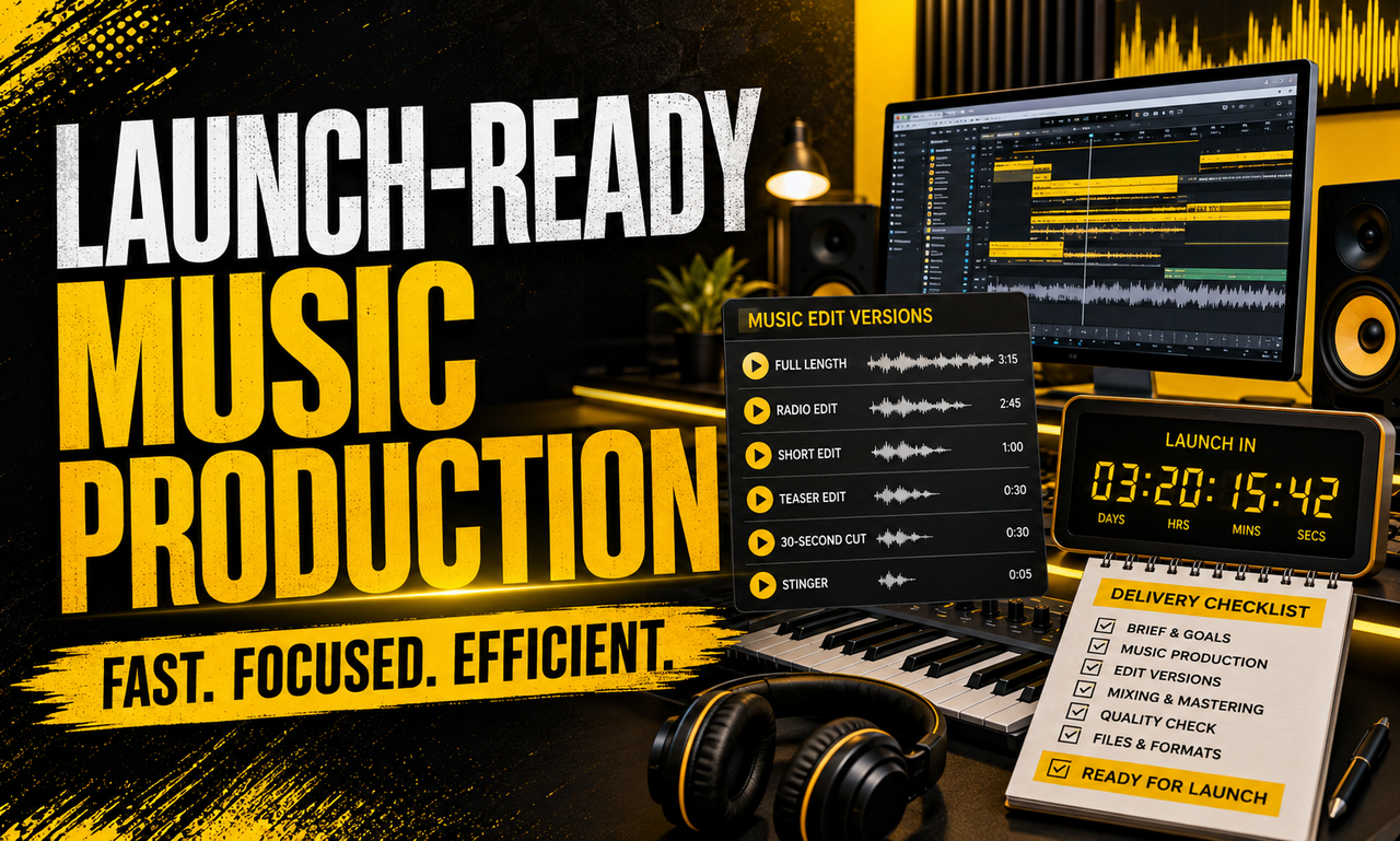 I will optimize music production for creative agencies focused on an efficient launch