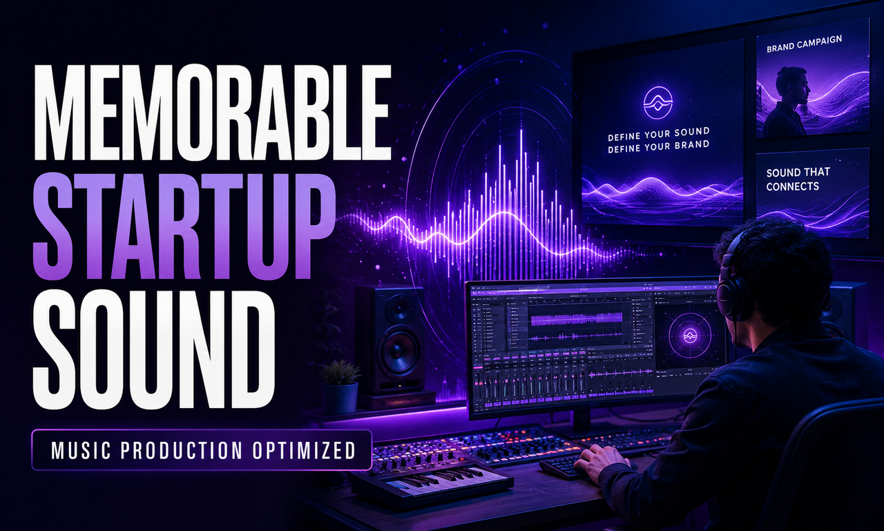 I will optimize music production for growing startups focused on a memorable brand presence