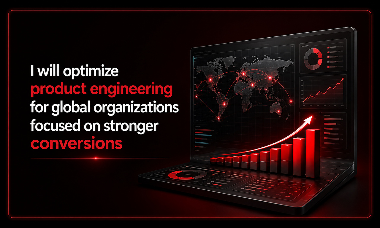 I will optimize product engineering for global organizations focused on stronger conversions