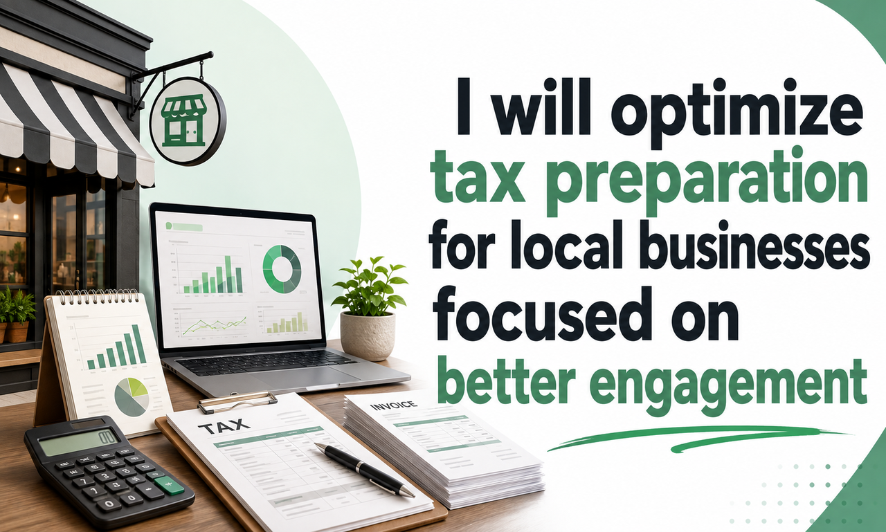 I will optimize tax preparation for local businesses focused on better engagement