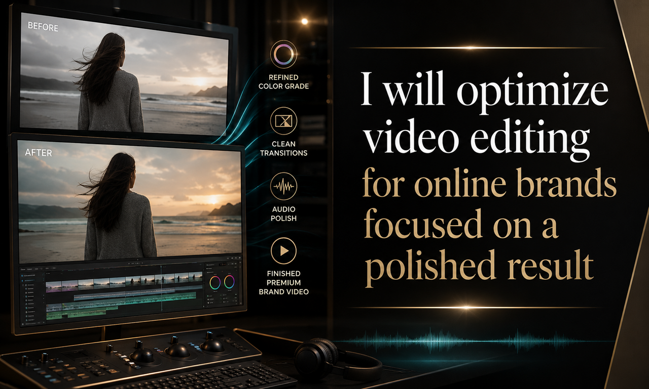 I will optimize video editing for online brands focused on a polished result