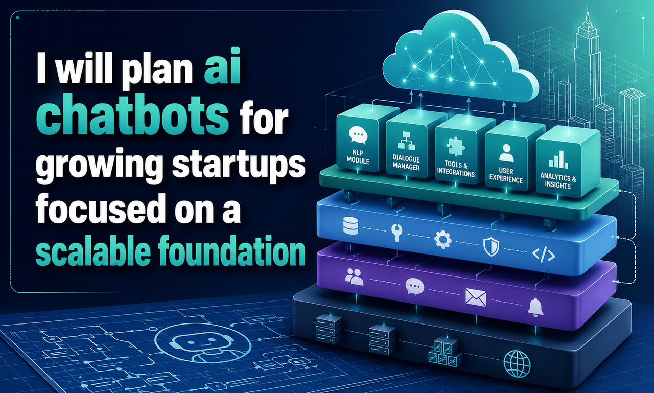 I will plan ai chatbots for growing startups focused on a scalable foundation