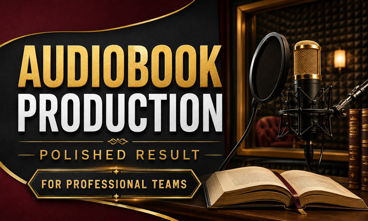 I will plan audiobook production for professional teams focused on a polished result