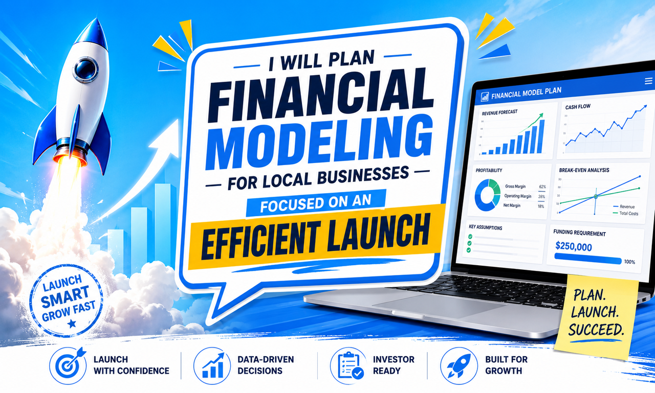 I will plan financial modeling for local businesses focused on an efficient launch