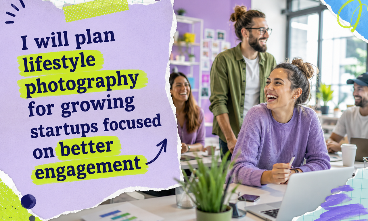 I will plan lifestyle photography for growing startups focused on better engagement