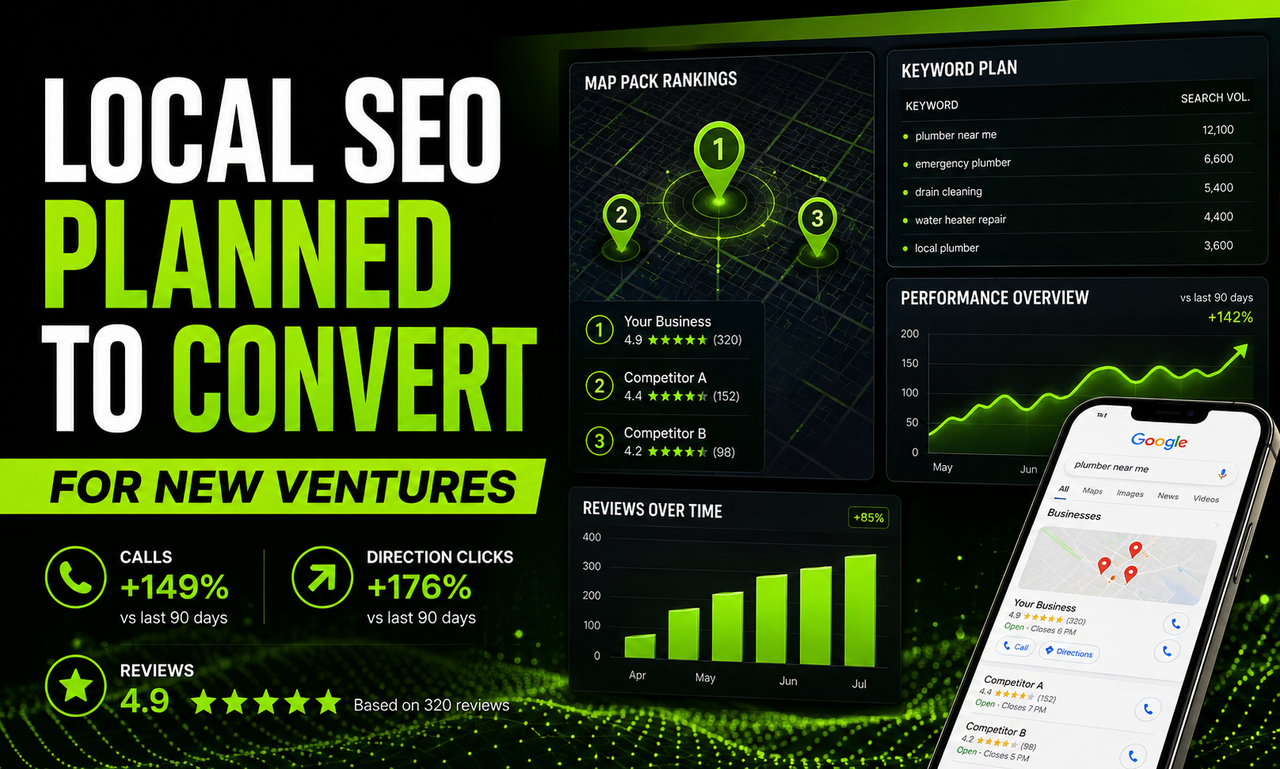 I will plan local seo for new ventures focused on stronger conversions