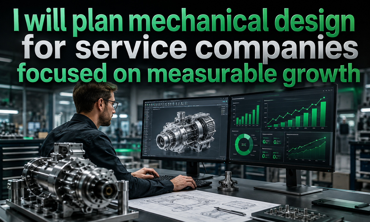 I will plan mechanical design for service companies focused on measurable growth