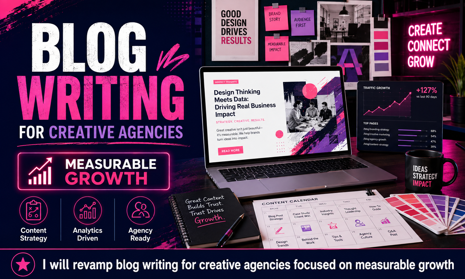 I will revamp blog writing for creative agencies focused on measurable growth
