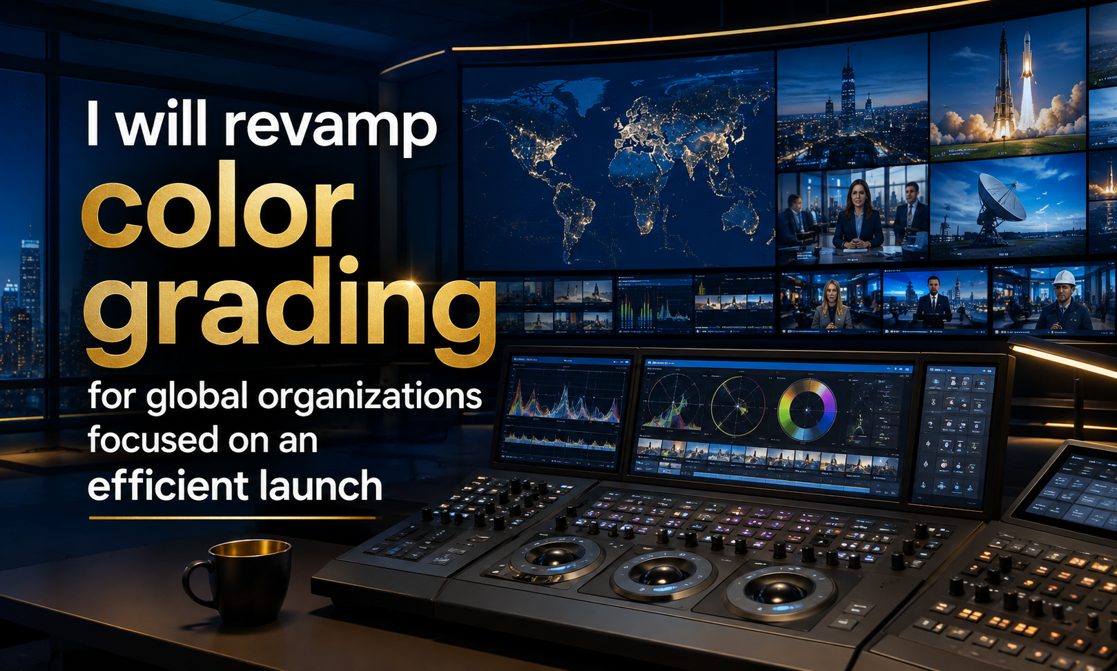 I will revamp color grading for global organizations focused on an efficient launch