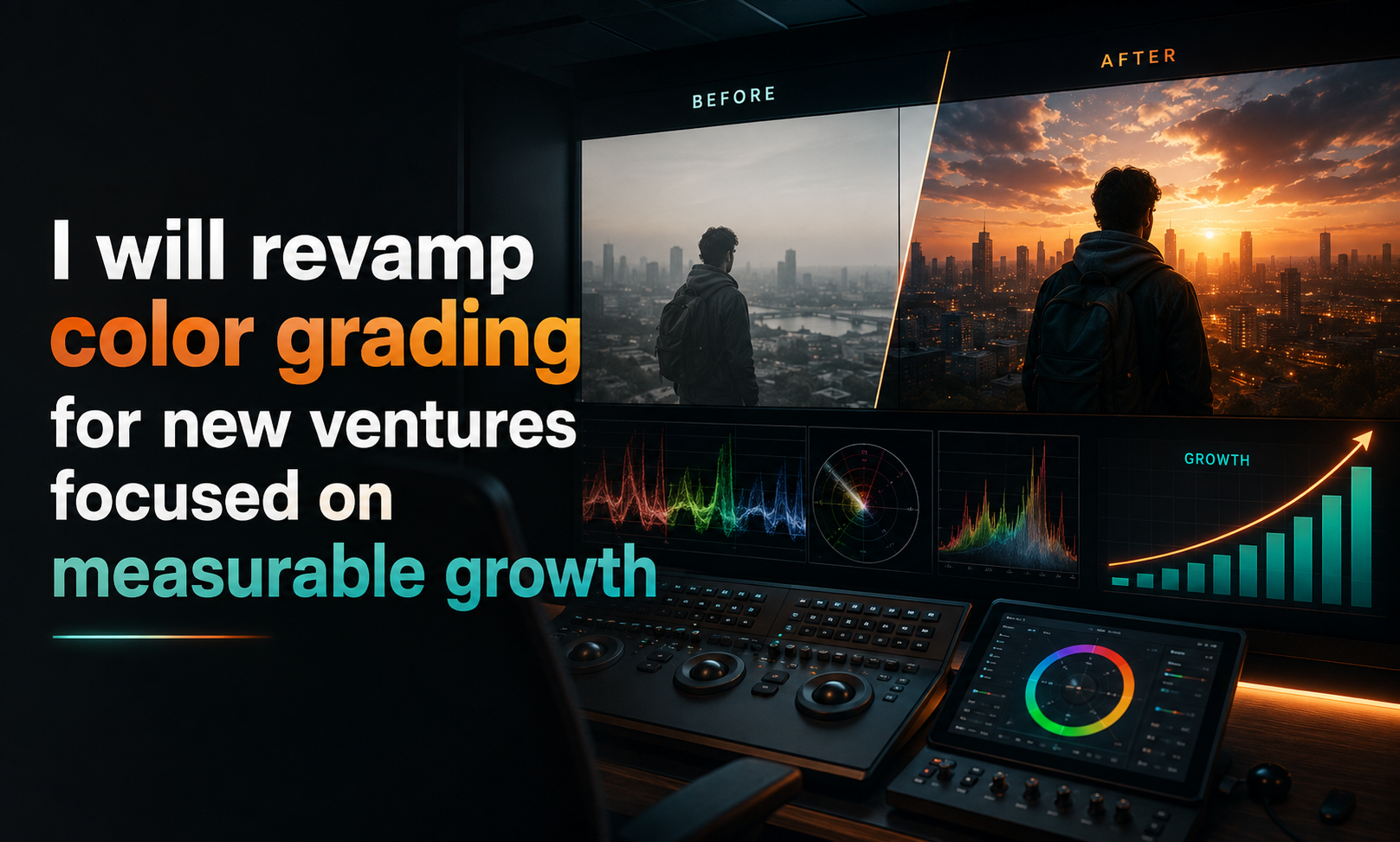 I will revamp color grading for new ventures focused on measurable growth