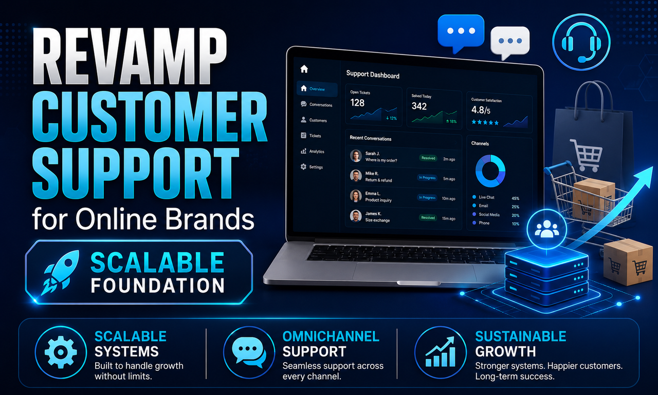 I will revamp customer support for online brands focused on a scalable foundation