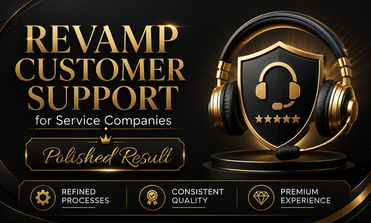 I will revamp customer support for service companies focused on a polished result