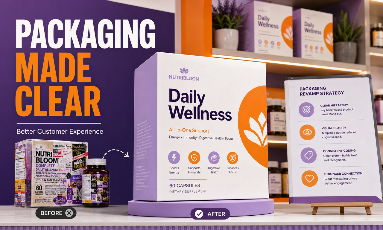 I will revamp packaging design for creative agencies focused on a clearer customer experience