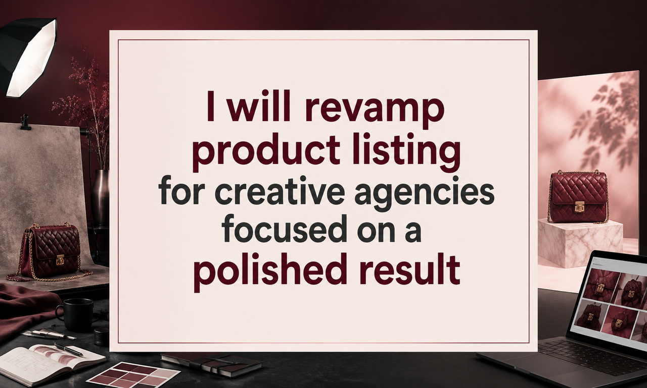 I will revamp product listing for creative agencies focused on a polished result