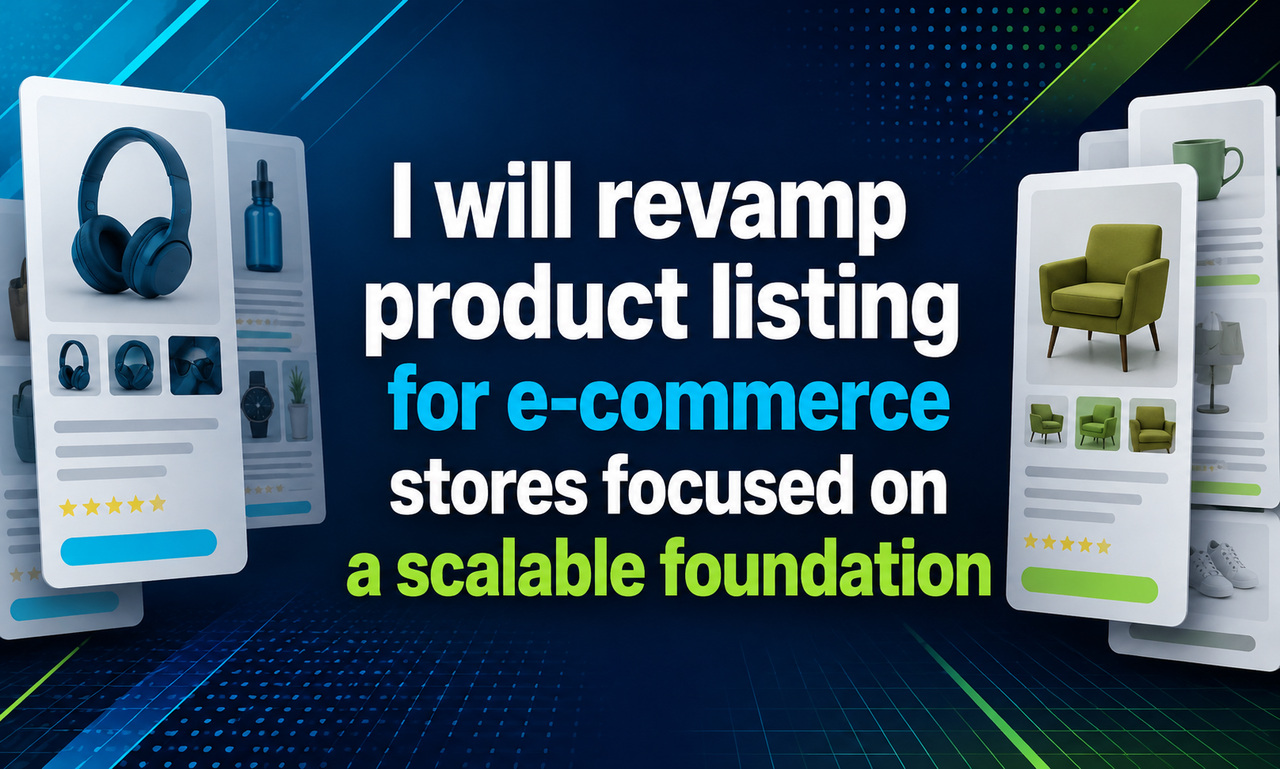 I will revamp product listing for e-commerce stores focused on a scalable foundation