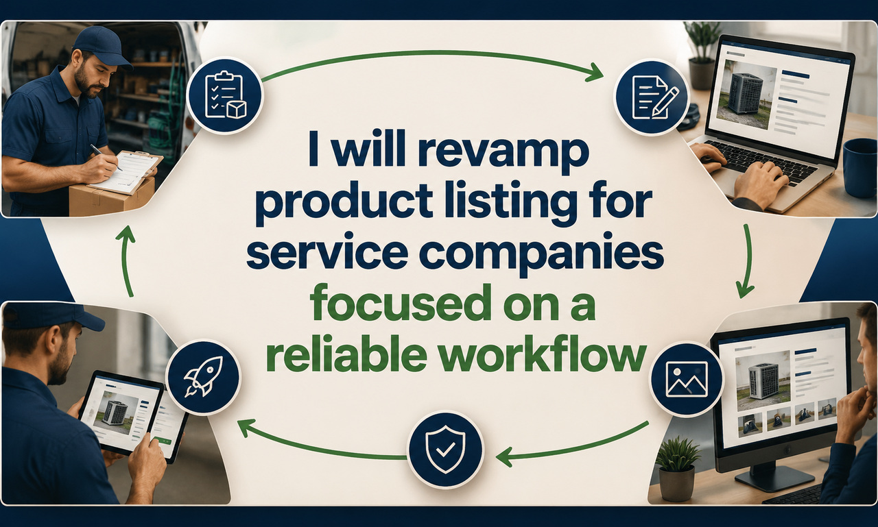 I will revamp product listing for service companies focused on a reliable workflow