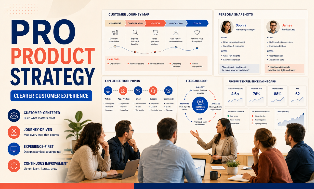 I will revamp product strategy for professional teams focused on a clearer customer experience