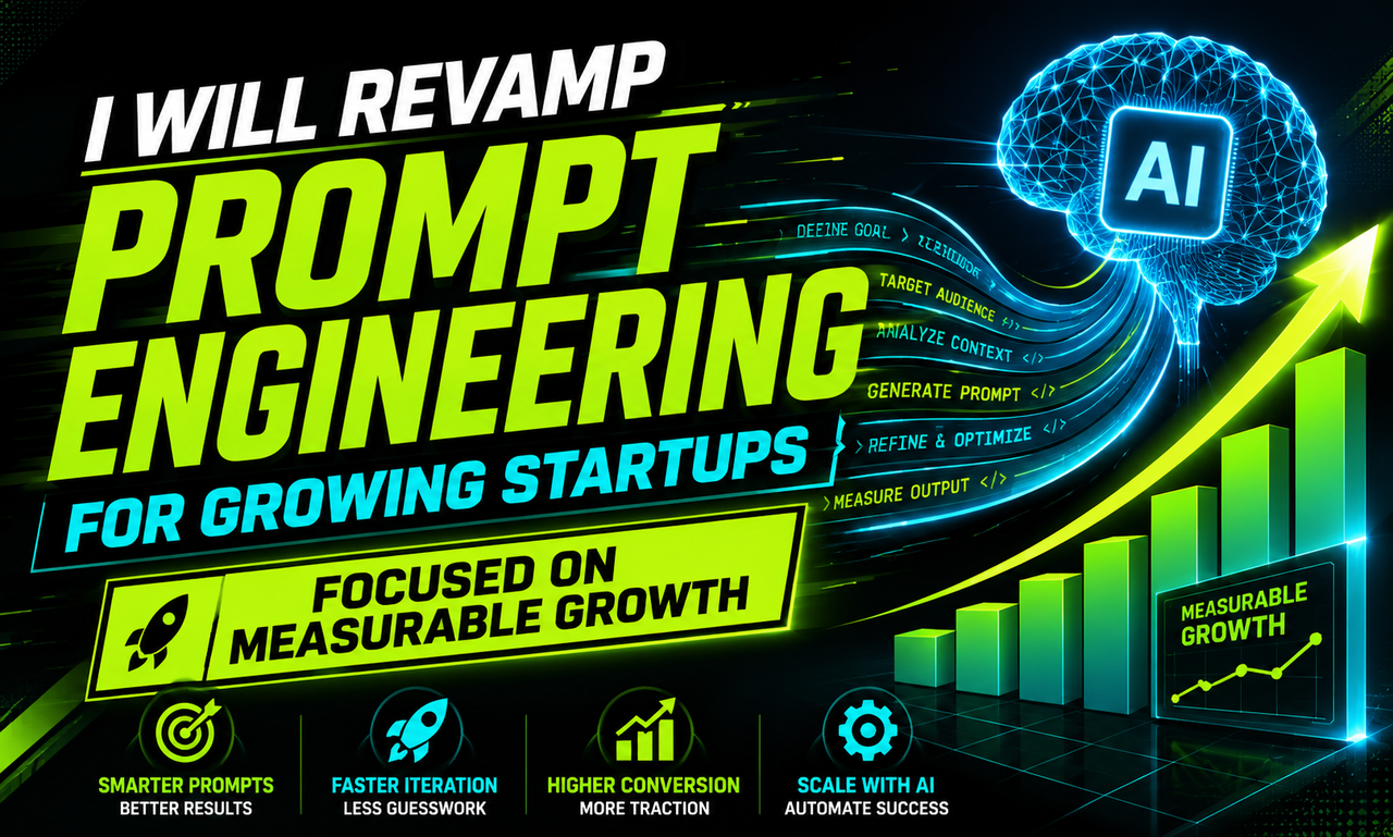 I will revamp prompt engineering for growing startups focused on measurable growth