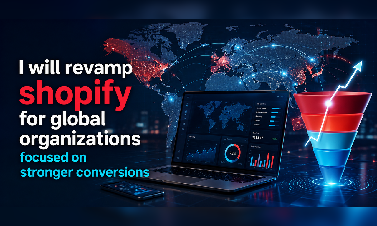 I will revamp shopify for global organizations focused on stronger conversions