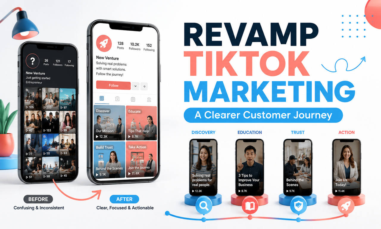 I will revamp tiktok marketing for new ventures focused on a clearer customer experience