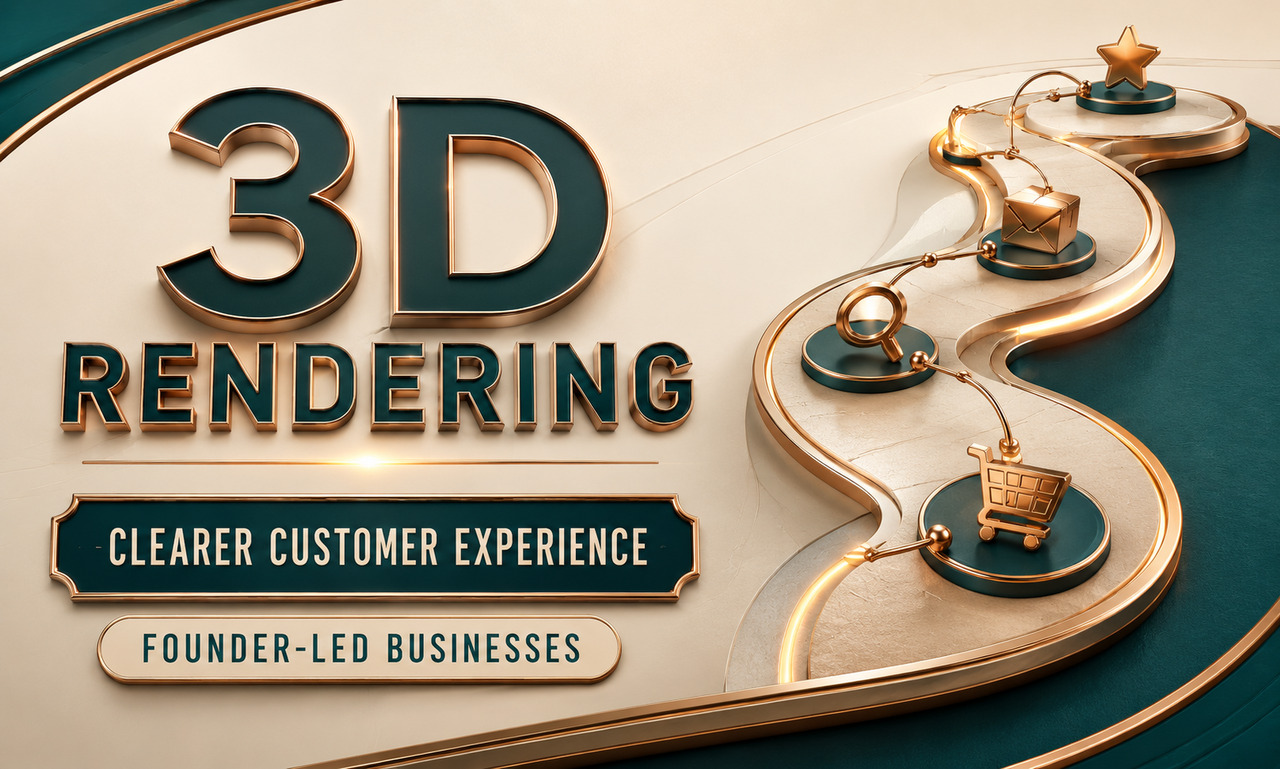I will transform 3d rendering for founder-led businesses focused on a clearer customer experience