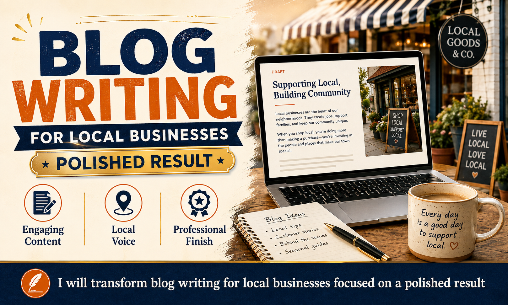 I will transform blog writing for local businesses focused on a polished result