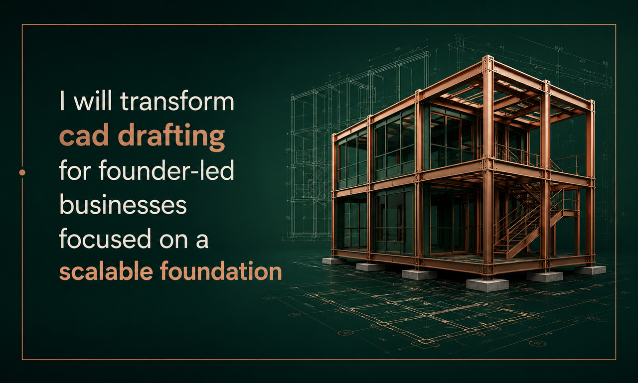 I will transform cad drafting for founder-led businesses focused on a scalable foundation