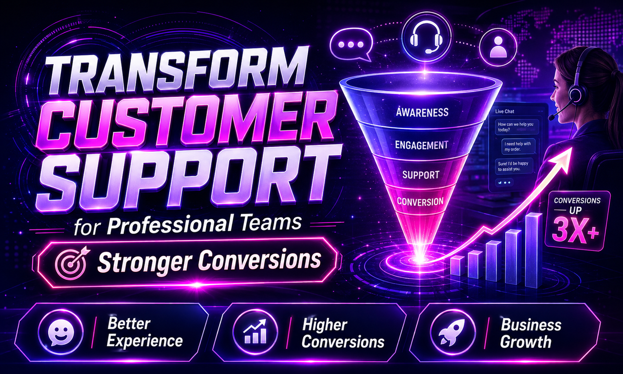 I will transform customer support for professional teams focused on stronger conversions
