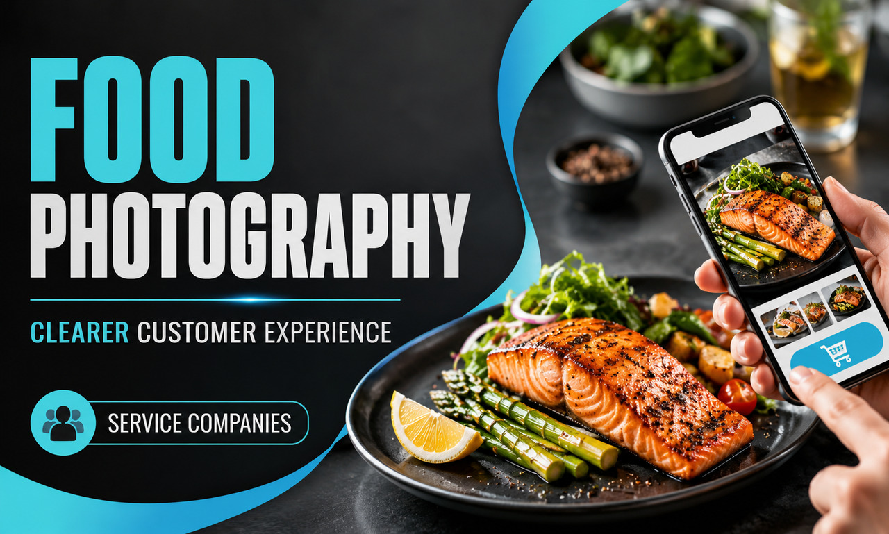 I will transform food photography for service companies focused on a clearer customer experience