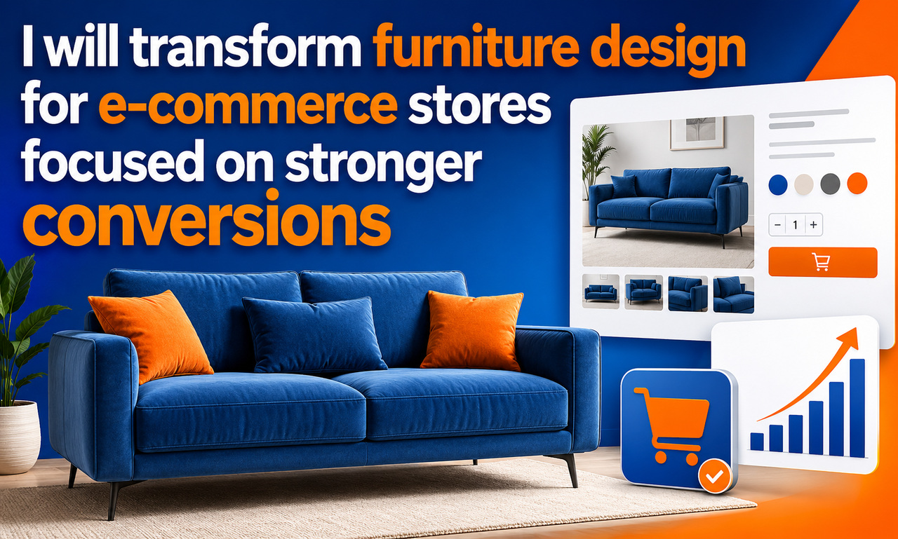 I will transform furniture design for e-commerce stores focused on stronger conversions