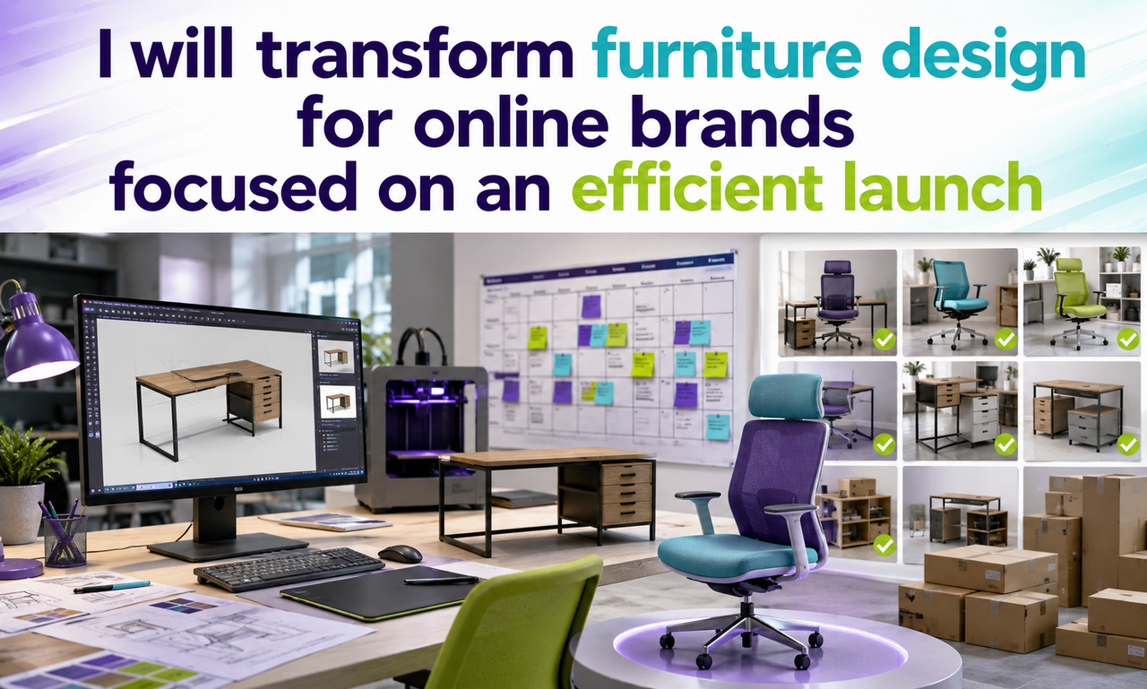 I will transform furniture design for online brands focused on an efficient launch
