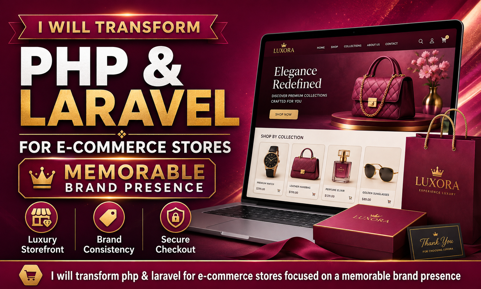 I will transform php & laravel for e-commerce stores focused on a memorable brand presence