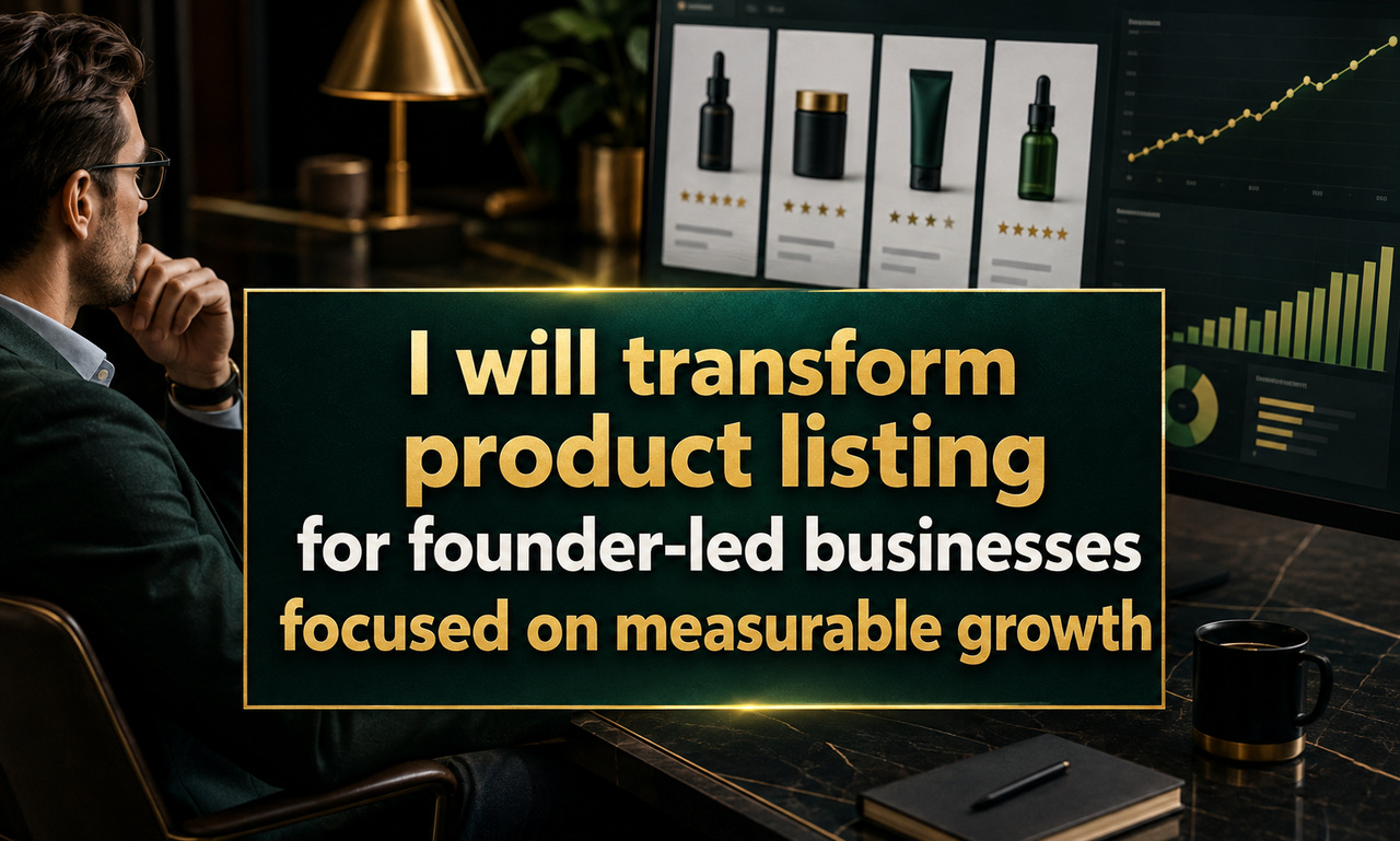 I will transform product listing for founder-led businesses focused on measurable growth