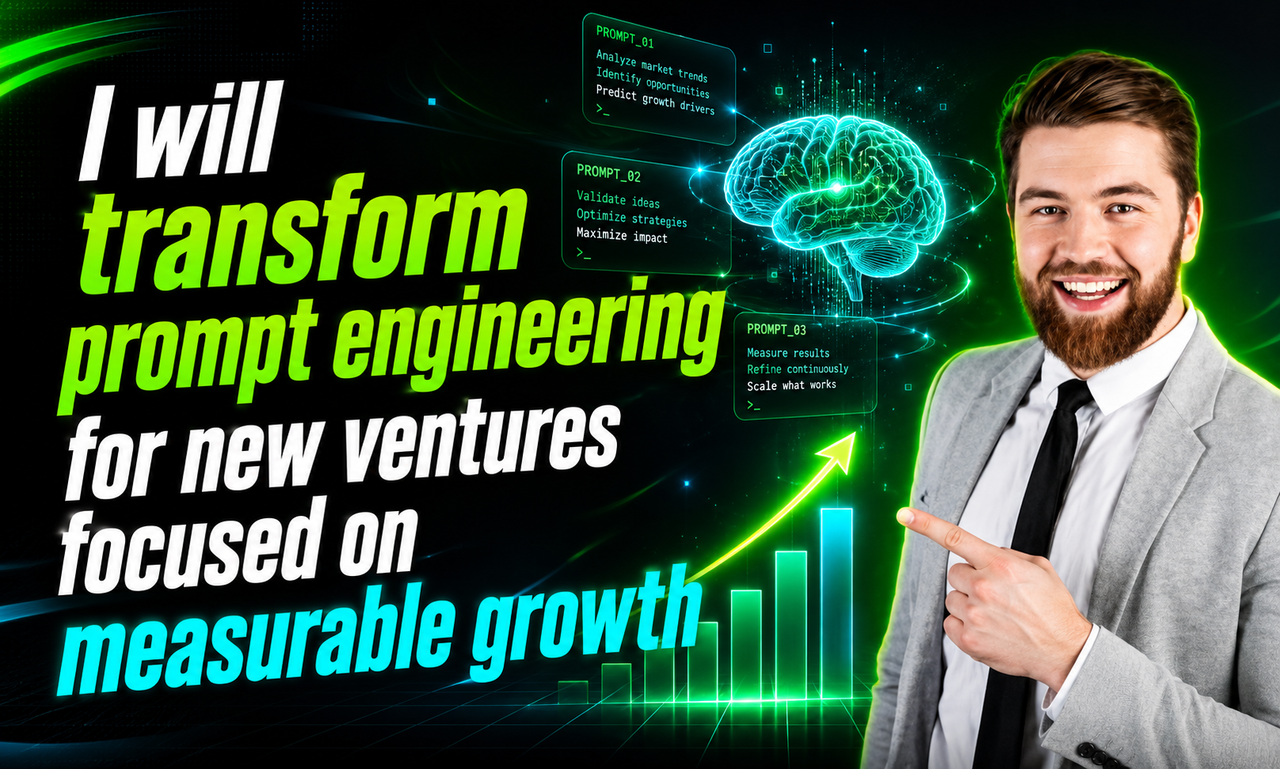 I will transform prompt engineering for new ventures focused on measurable growth