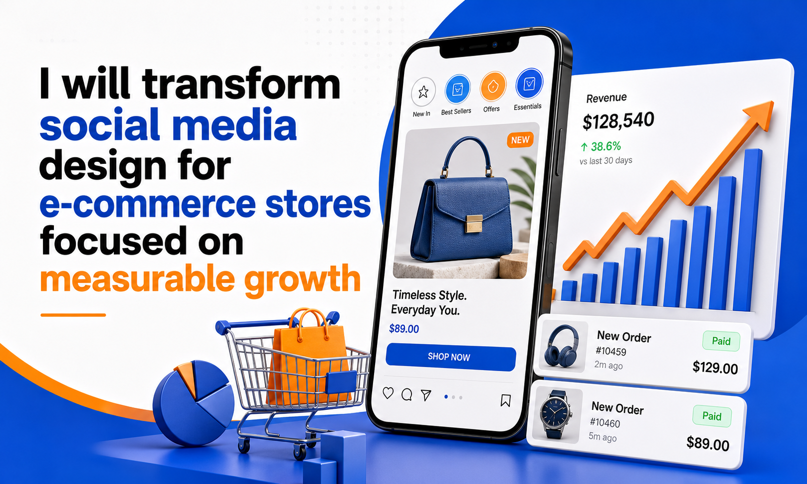 I will transform social media design for e-commerce stores focused on measurable growth