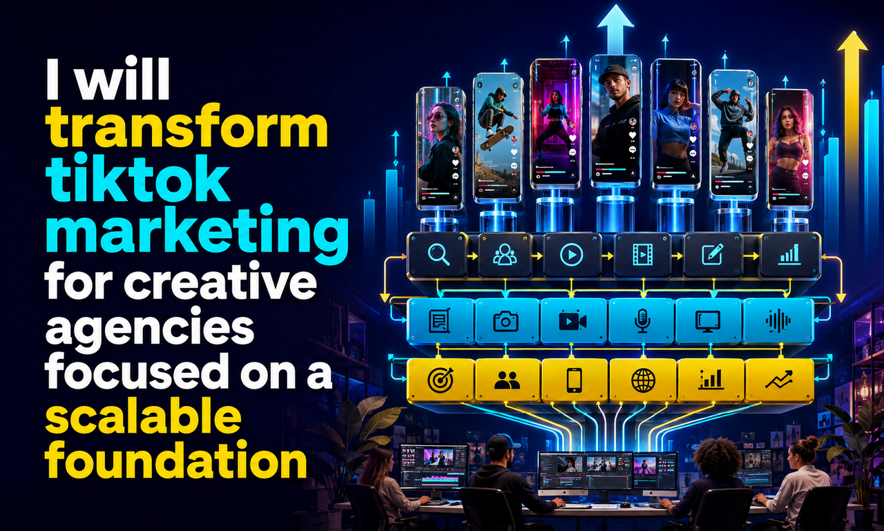 I will transform tiktok marketing for creative agencies focused on a scalable foundation